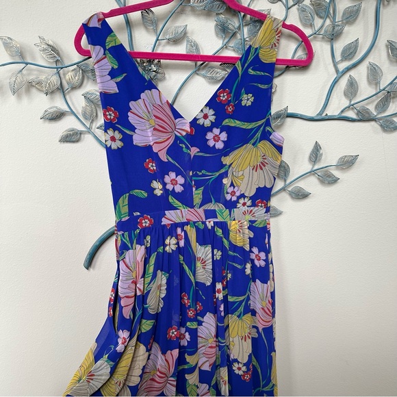 Modcloth Sapphire blue Floral Muster the Length Maxi Dress Small - Picture 8 of 9